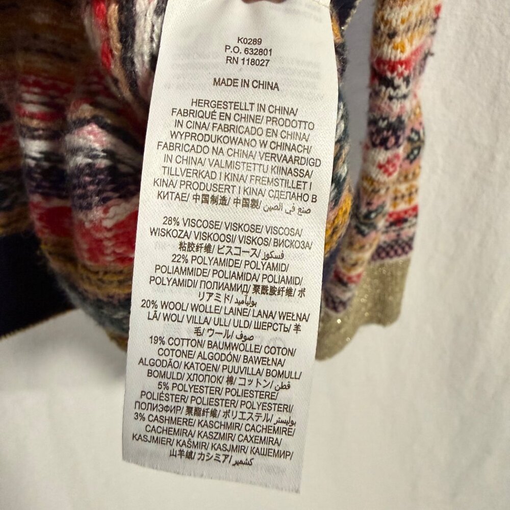 Boden Louise Fair Isle Sweater with Gold Trim Size S - Picture 6 of 10